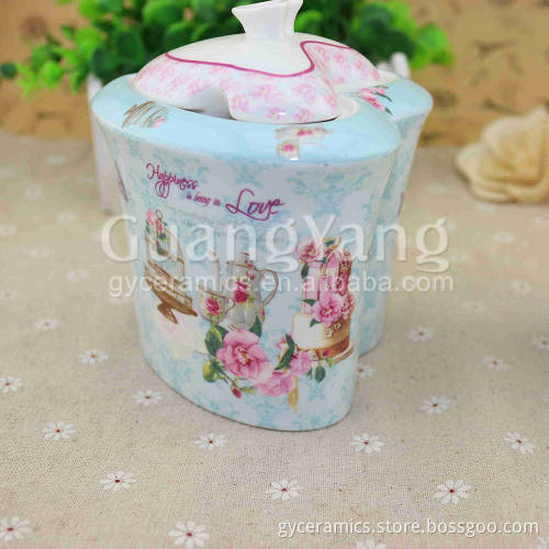 Standard Export Safety Package Ceramic Tea Coffee Sugar Canister Set